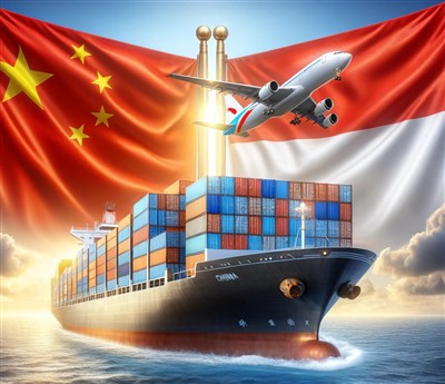 Морски товар от Китай до Индонезия